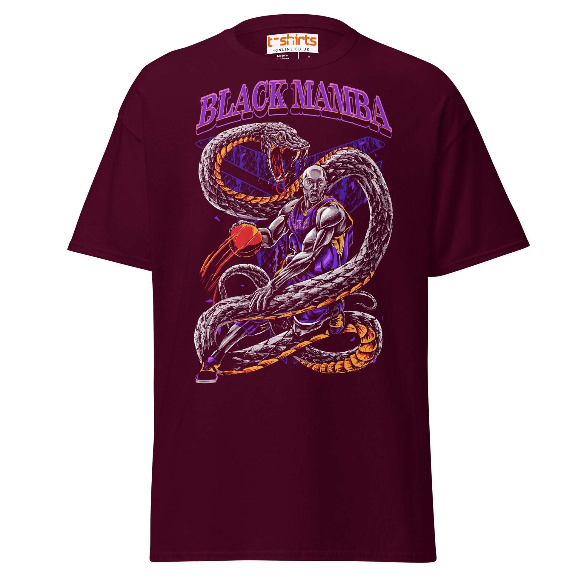 Black Mamba T-Shirt - Maroon - T-Shirts Online