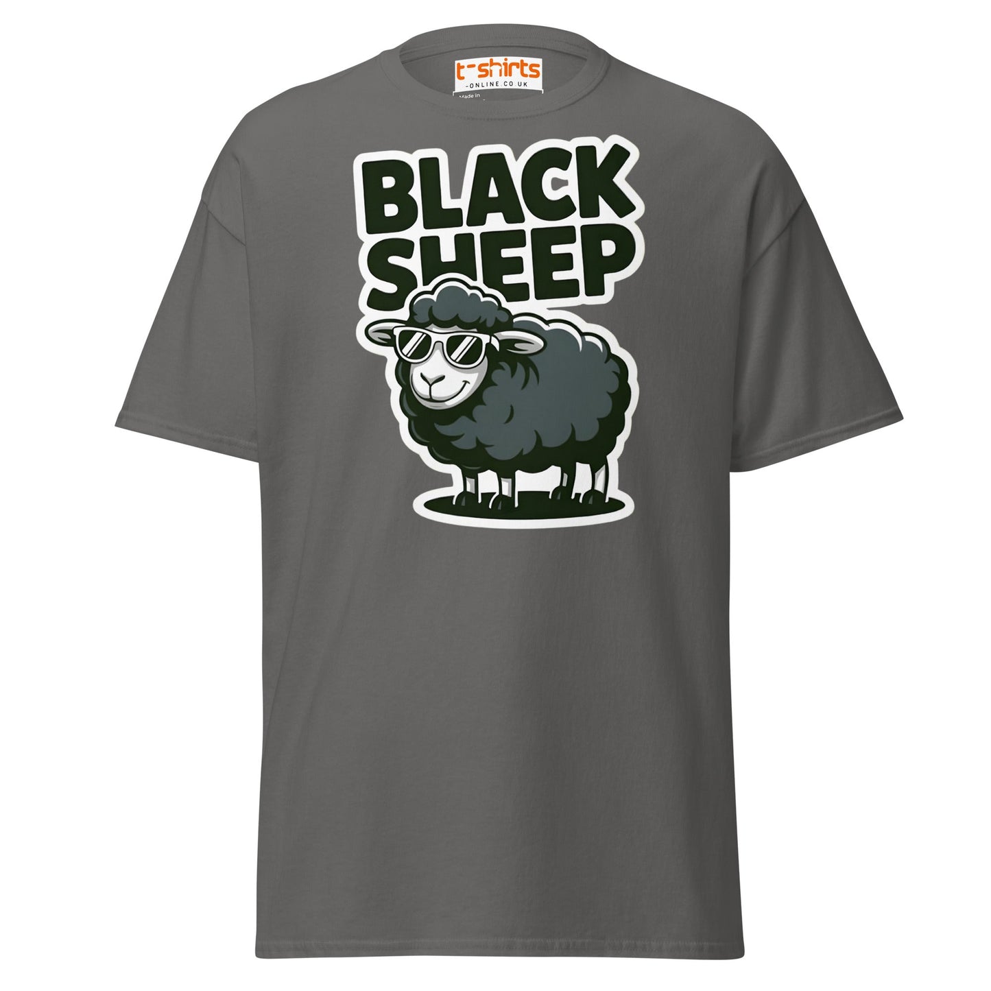 Black Sheep T-Shirt | Funny Cool Rebel Tee - Charcoal - T-Shirts Online