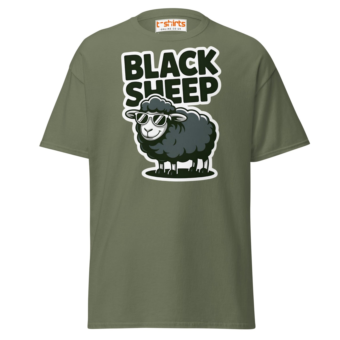 Black Sheep T-Shirt | Funny Cool Rebel Tee - Military Green - T-Shirts Online