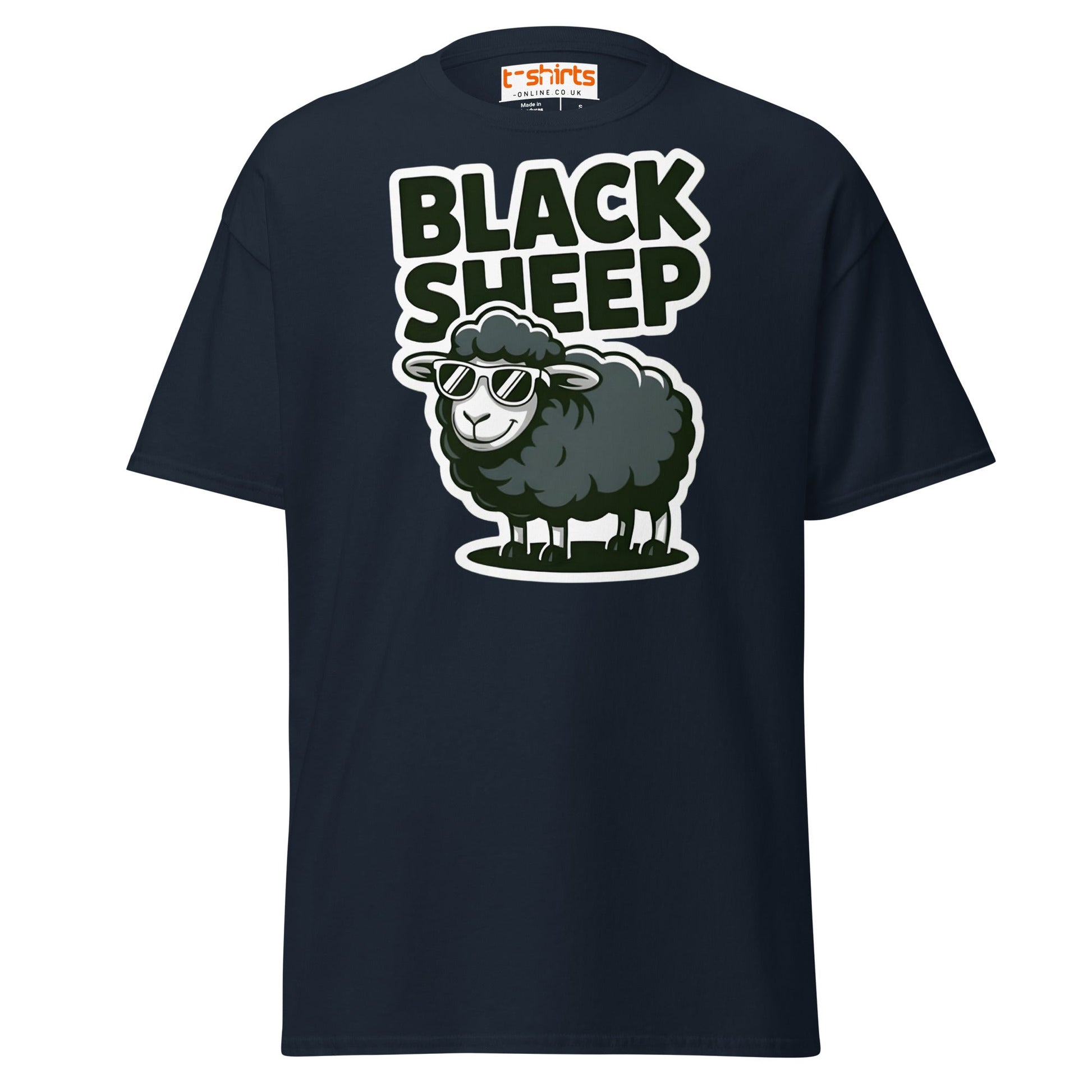 Black Sheep T-Shirt | Funny Cool Rebel Tee - Navy - T-Shirts Online