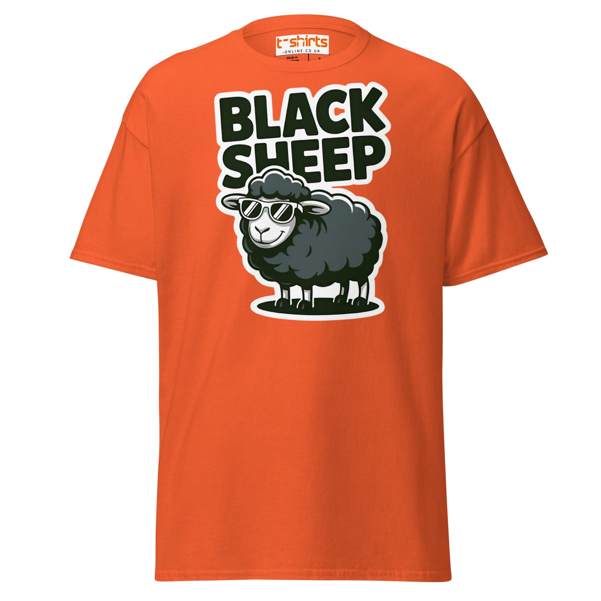 Black Sheep T-Shirt | Funny Cool Rebel Tee - Orange - T-Shirts Online