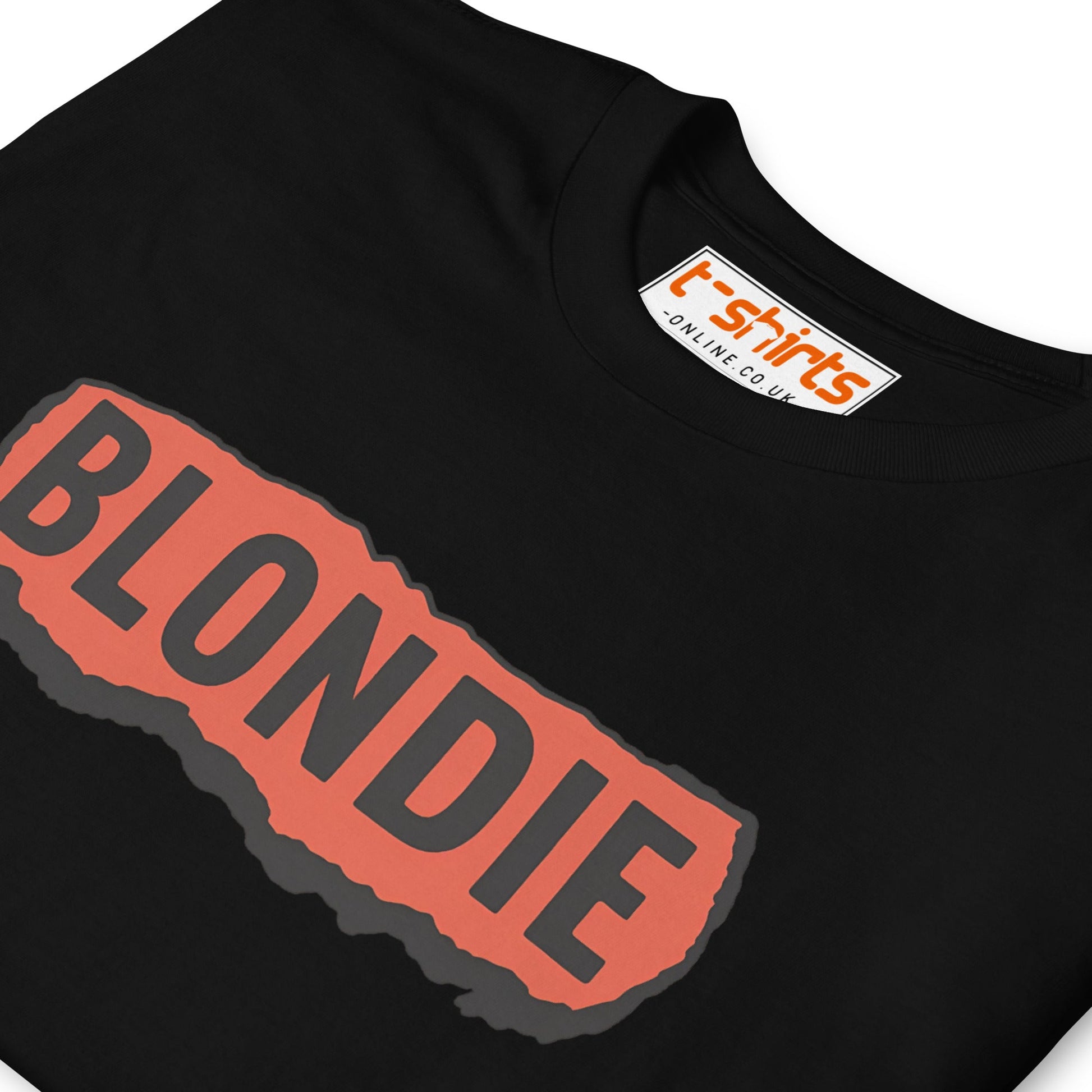 Blondie Rock Band Ripped Logo T-Shirt - Black - T-Shirts Online