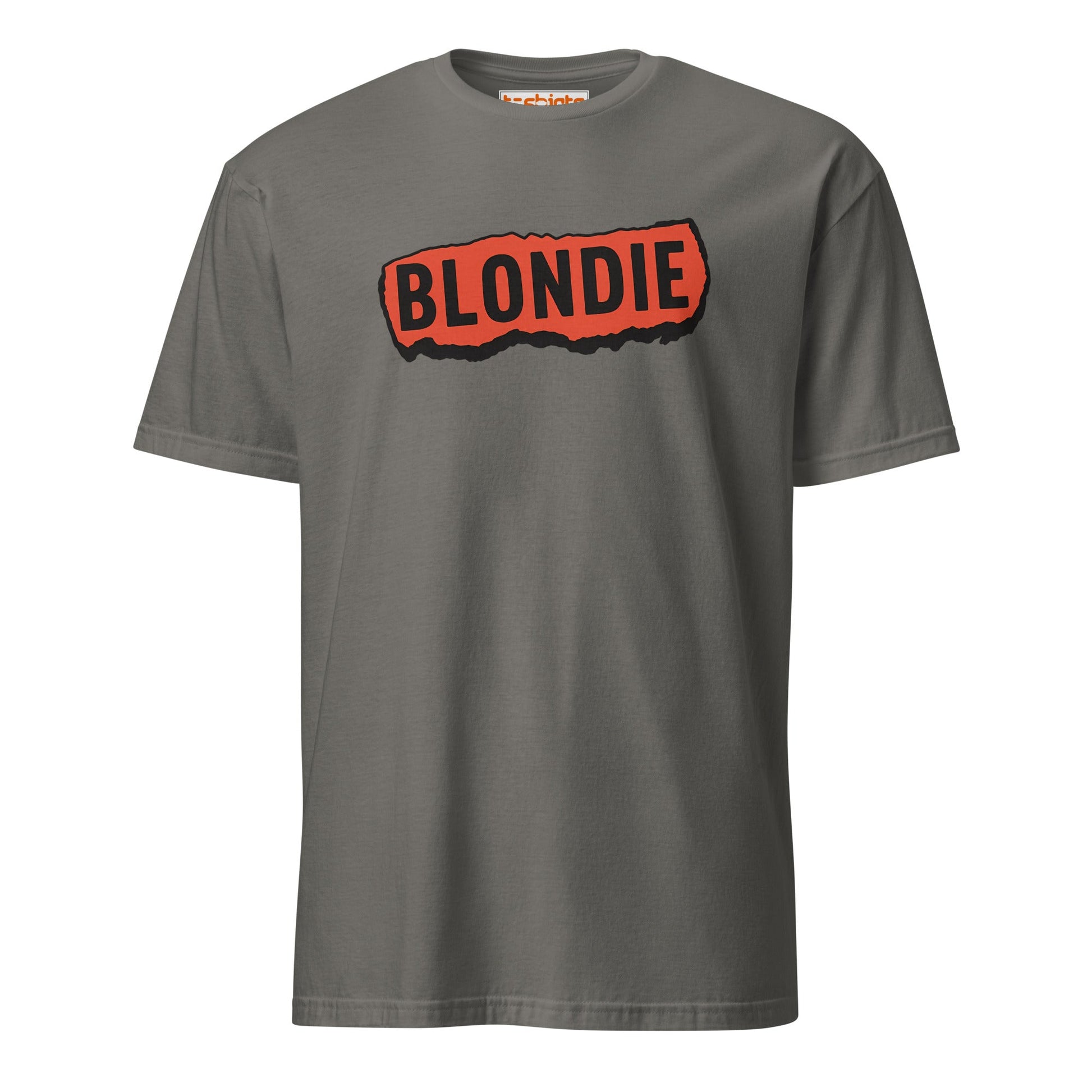 Blondie Rock Band Ripped Logo T-Shirt - Charcoal - T-Shirts Online