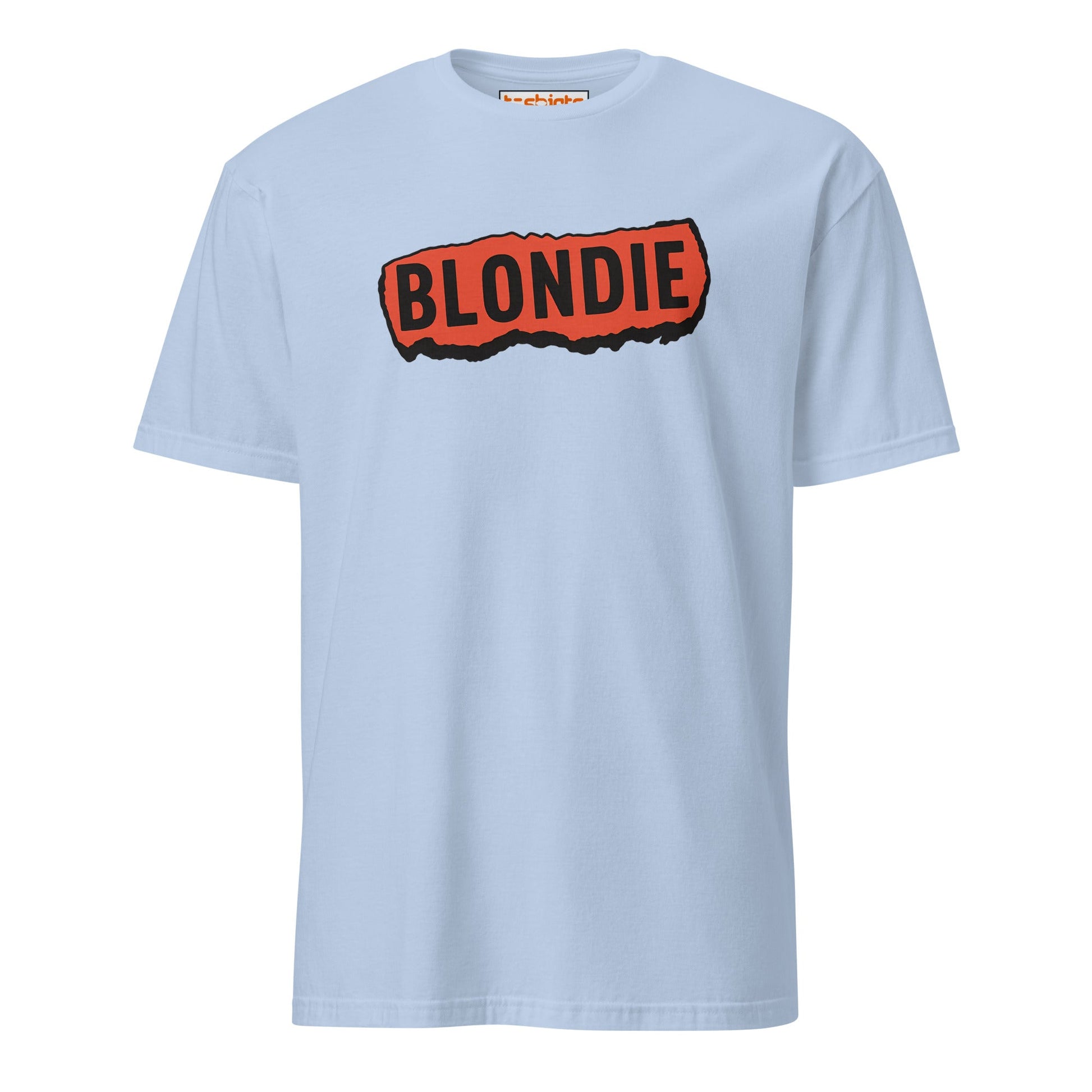 Blondie Rock Band Ripped Logo T-Shirt - Light Blue - T-Shirts Online