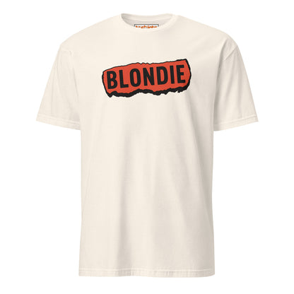 Blondie Rock Band Ripped Logo T-Shirt - Natural - T-Shirts Online