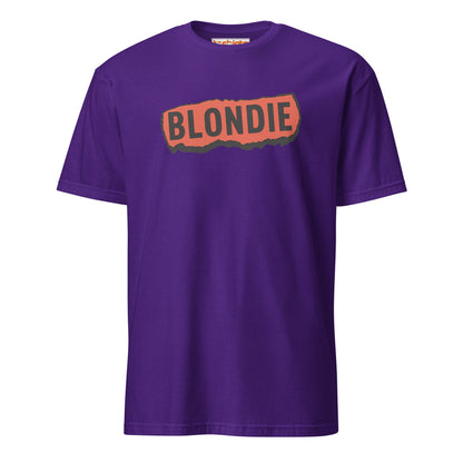Blondie Rock Band Ripped Logo T-Shirt - Purple - T-Shirts Online