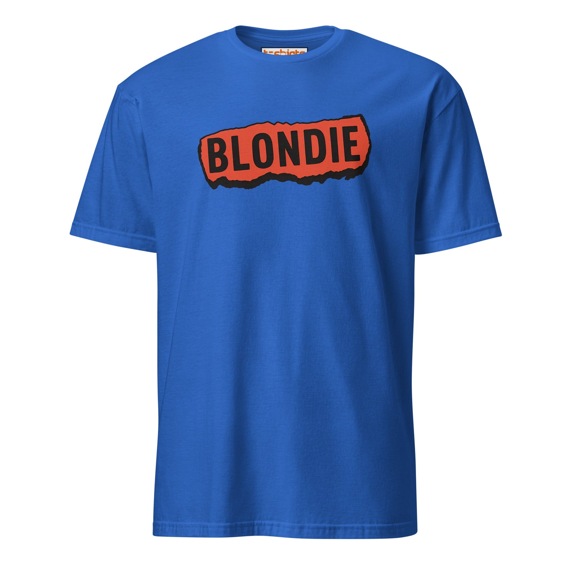 Blondie Rock Band Ripped Logo T-Shirt - Royal - T-Shirts Online