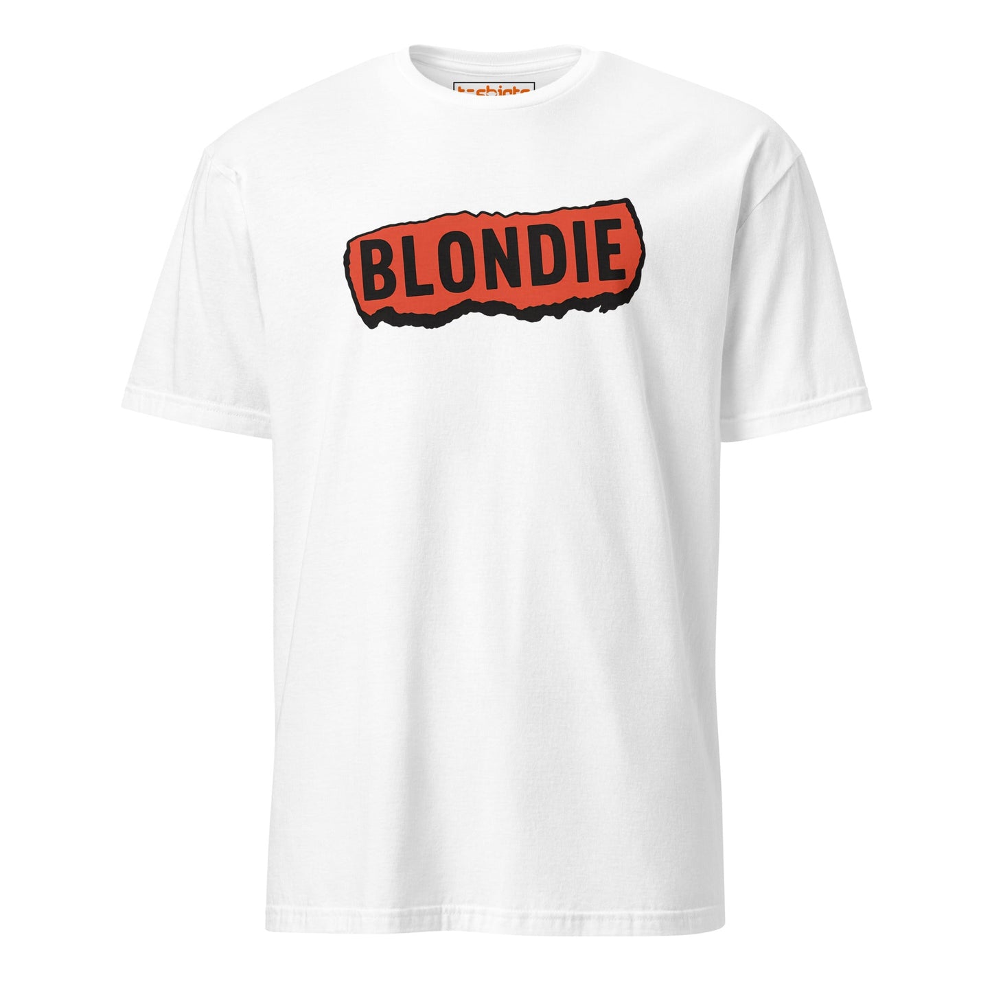 Blondie Rock Band Ripped Logo T-Shirt - White - T-Shirts Online