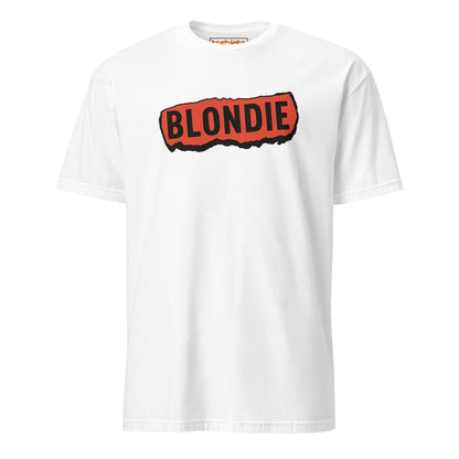 Blondie Rock Band Ripped Logo T-Shirt - White - T-Shirts Online