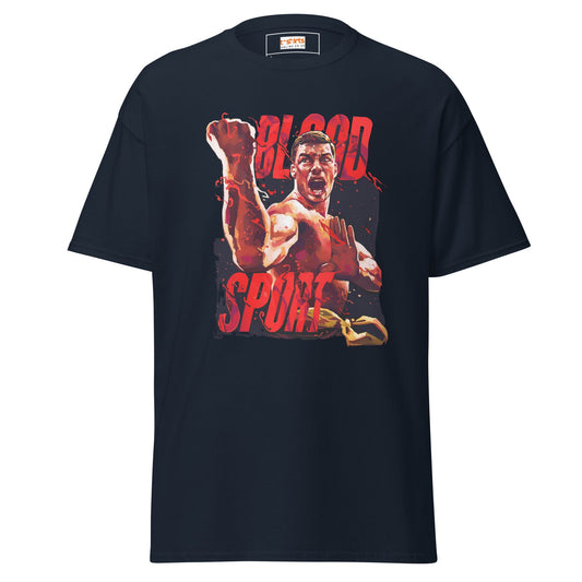 Blood Sport | Movie Art T-Shirt - Navy - T-Shirts Online