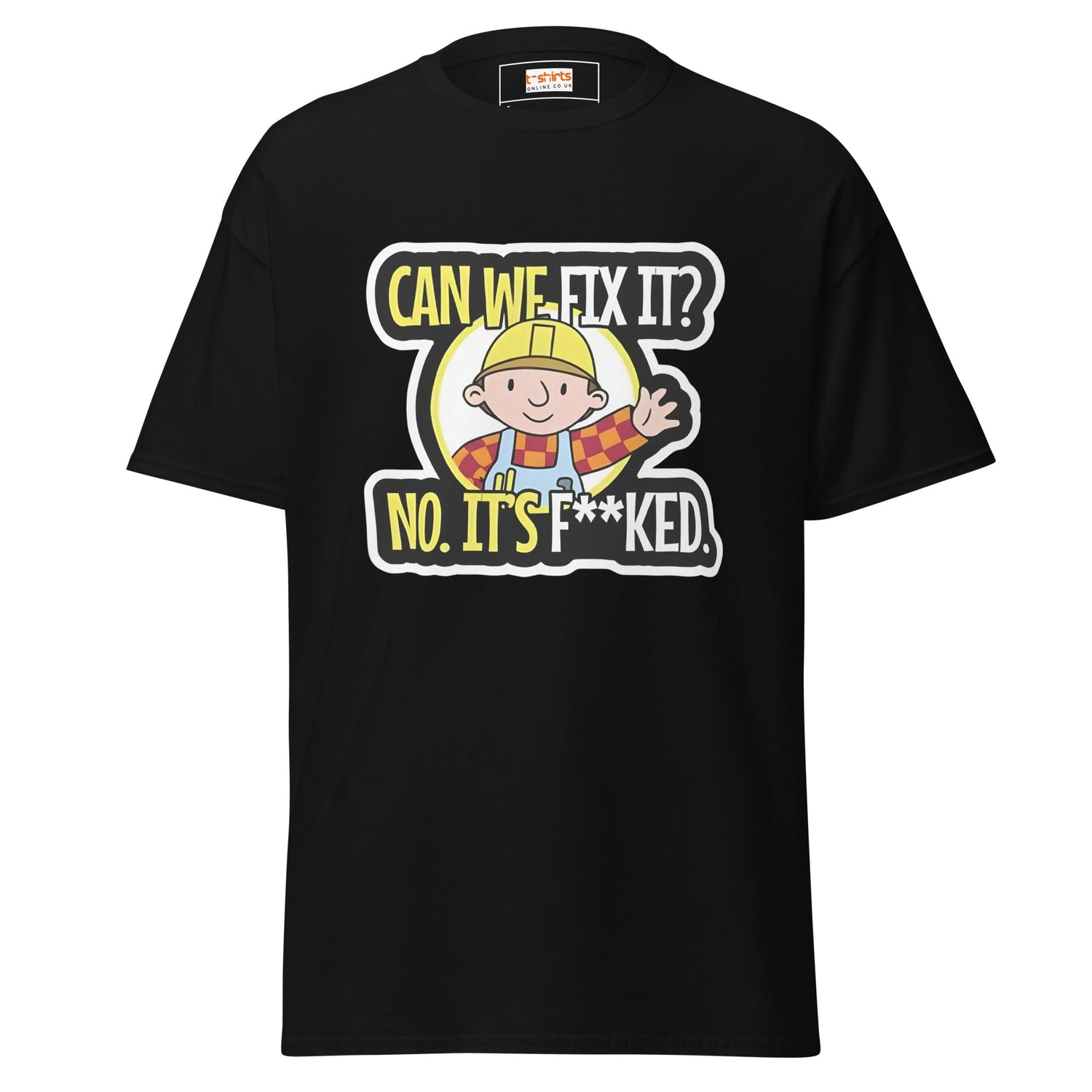 Bob the Builder | Can we Fix it T-Shirt - Black - T-Shirts Online