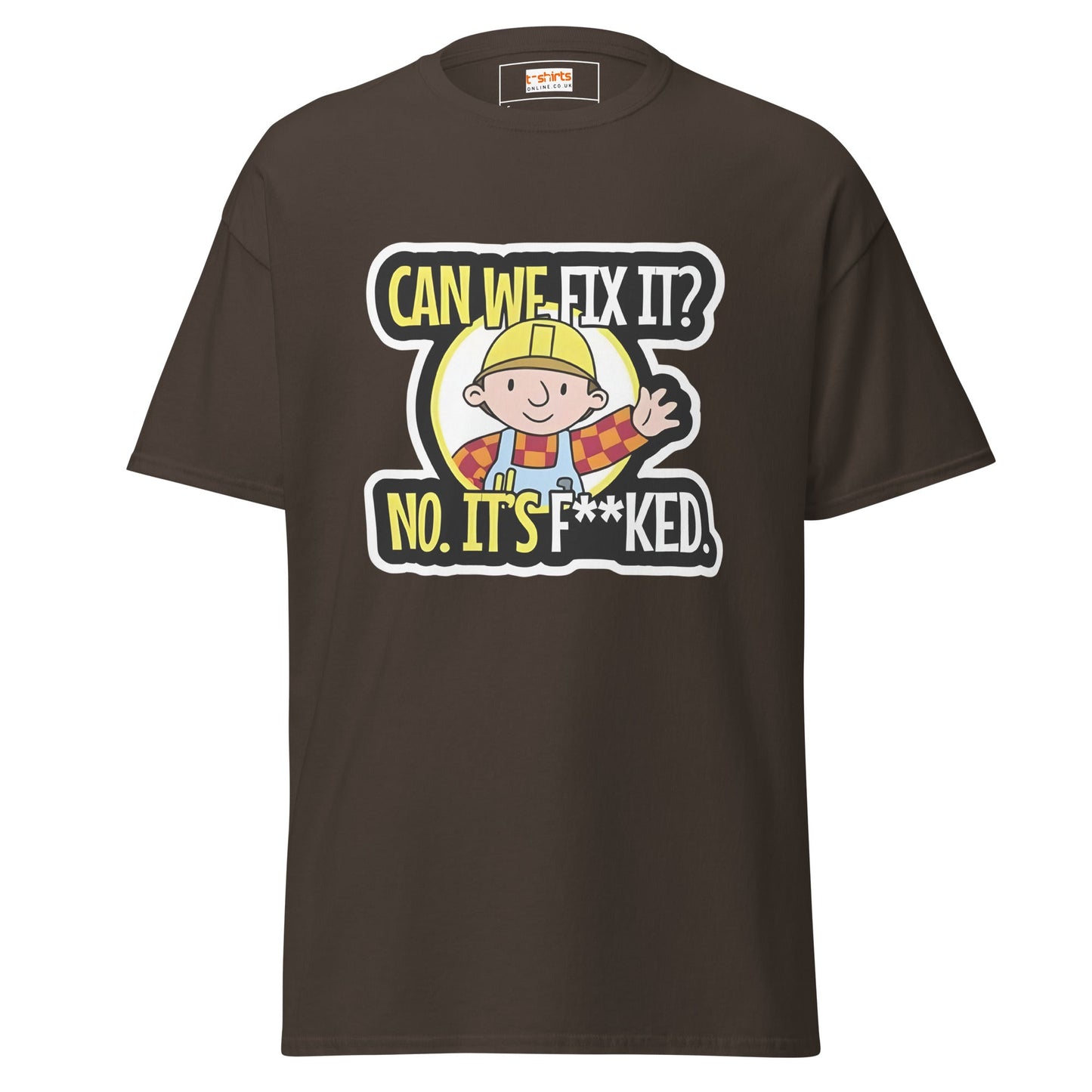 Bob the Builder | Can we Fix it T-Shirt - Dark Chocolate - T-Shirts Online