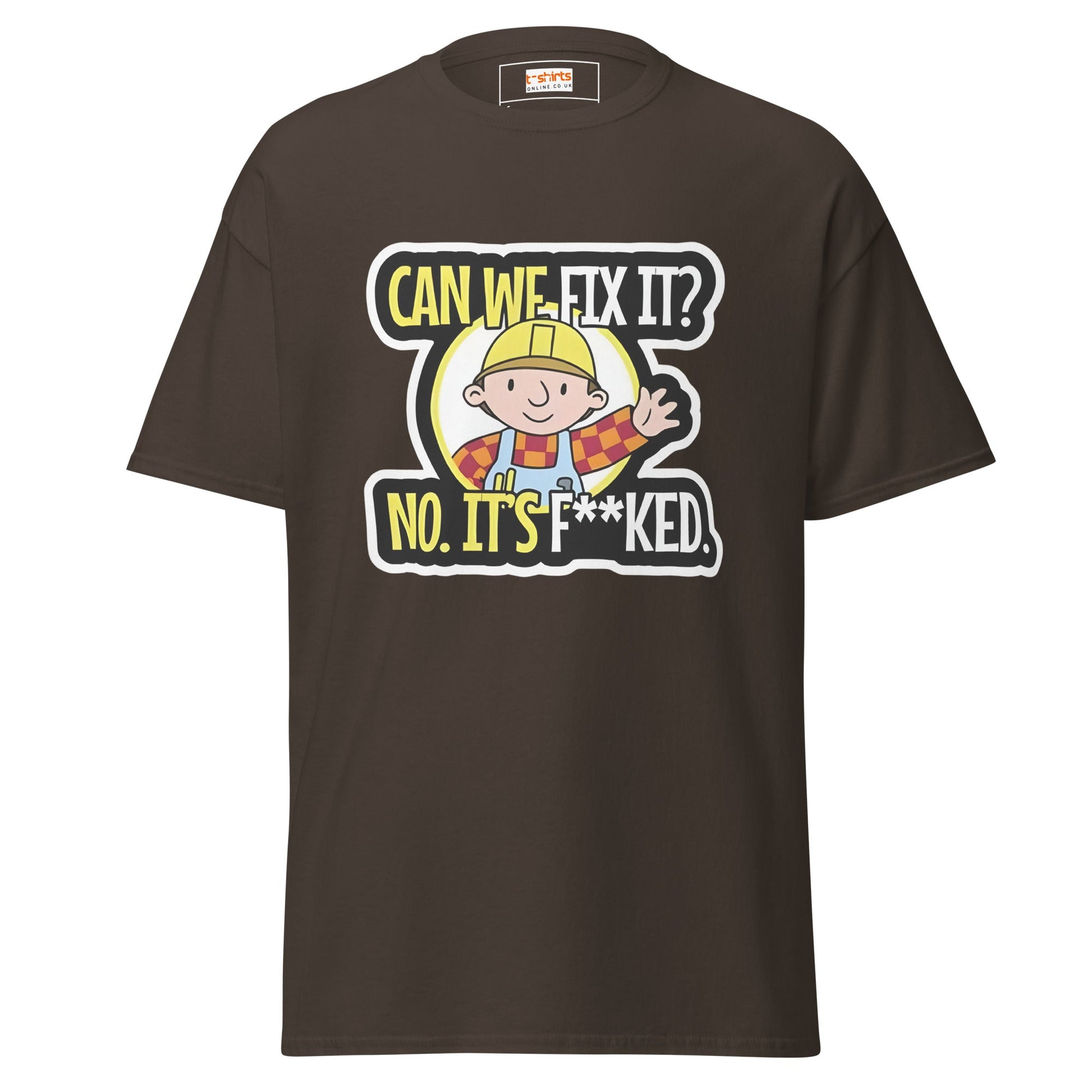 Bob the Builder | Can we Fix it T-Shirt - Dark Chocolate - T-Shirts Online