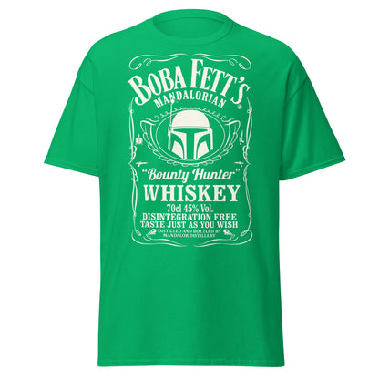 Boba Fett Whiskey T-Shirt - Mandalorian Bounty Hunter Tee - Irish Green - T-Shirts Online