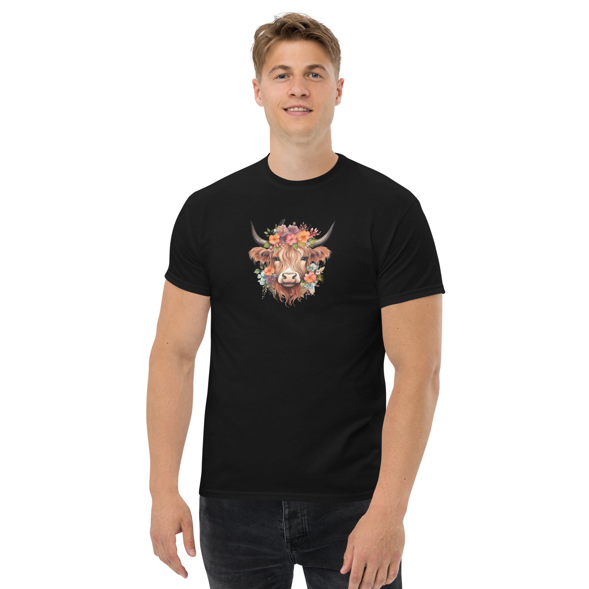 Boho Highland Cow | Highland Cow T-Shirt - T-Shirts Online