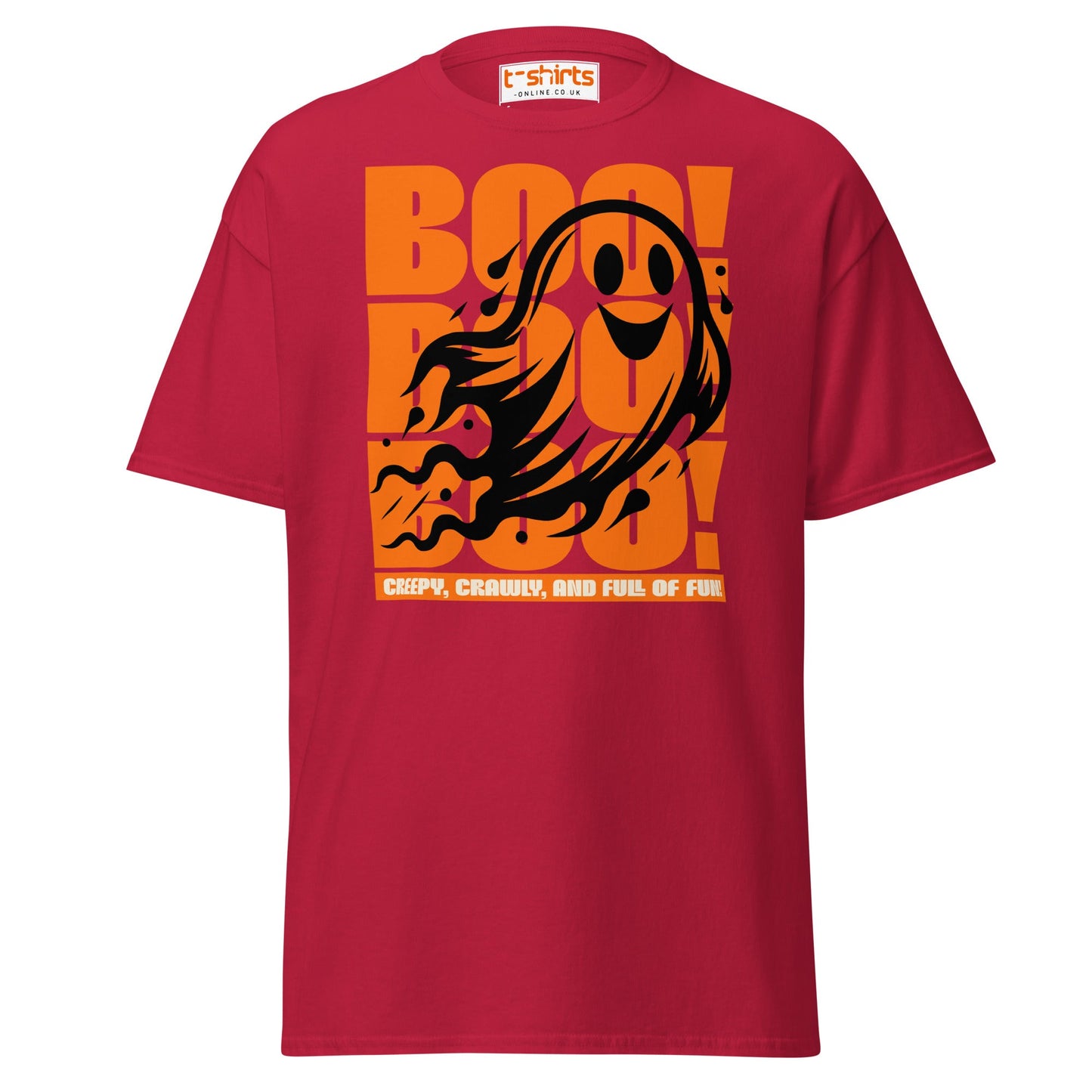 BOO! Ghost Halloween T-Shirt - Cardinal - T-Shirts Online