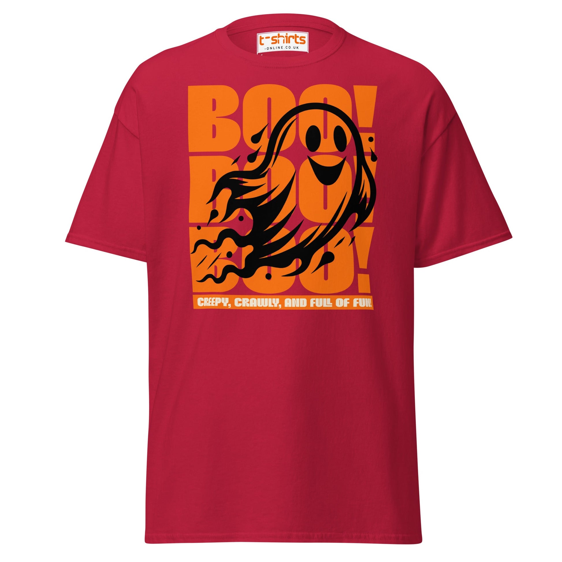 BOO! Ghost Halloween T-Shirt - Cardinal - T-Shirts Online