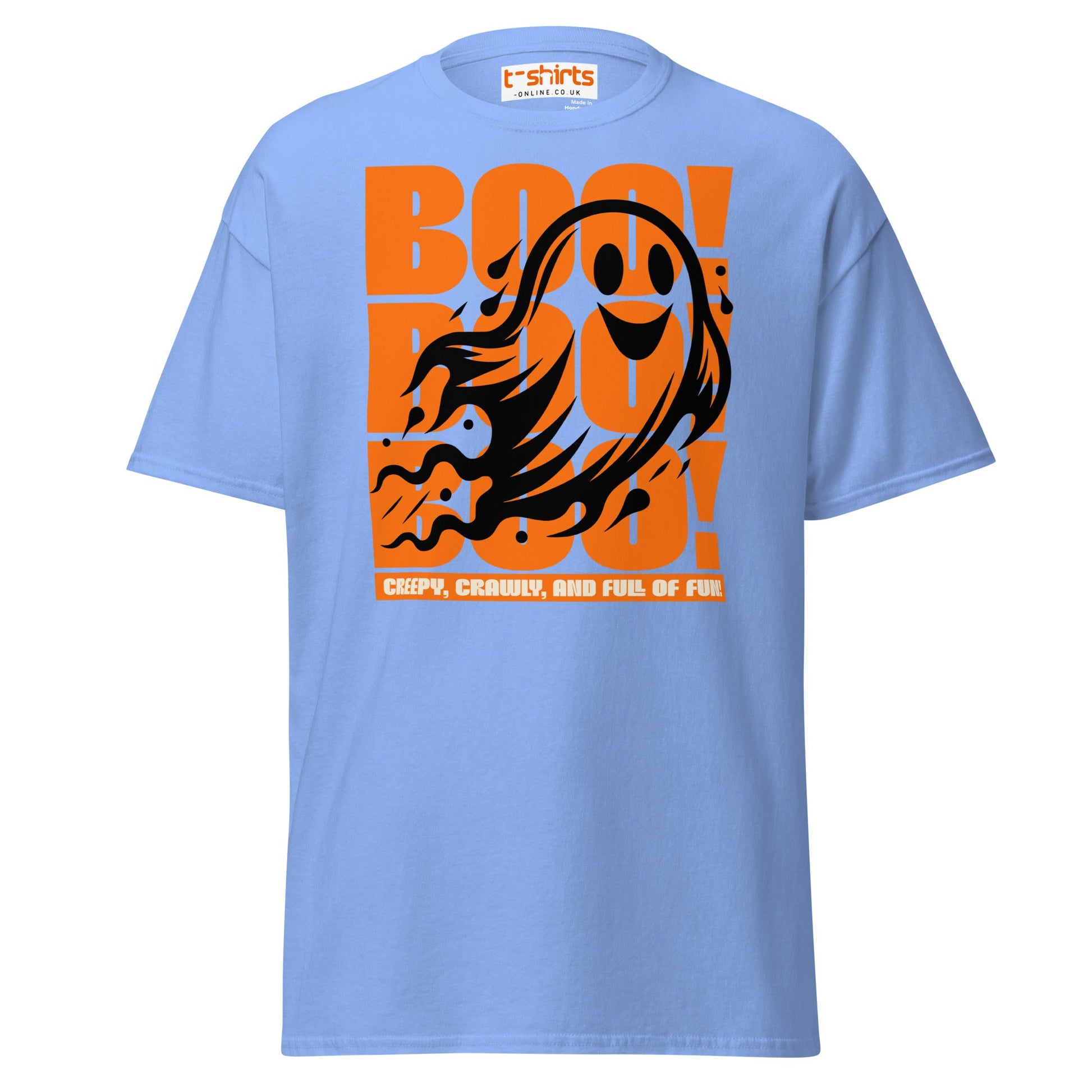 BOO! Ghost Halloween T-Shirt - Carolina Blue - T-Shirts Online