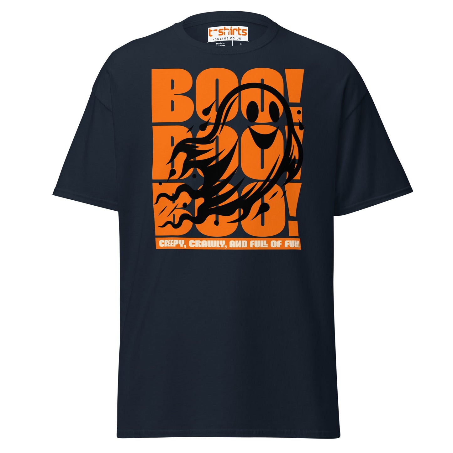 BOO! Ghost Halloween T-Shirt - Navy - T-Shirts Online