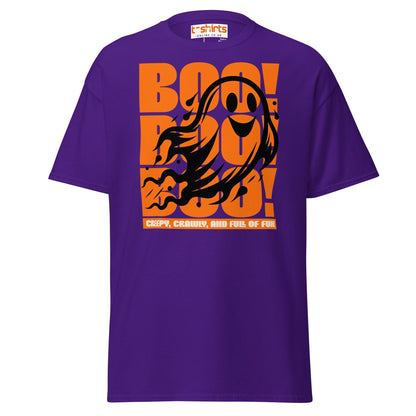 BOO! Ghost Halloween T-Shirt - Purple - T-Shirts Online