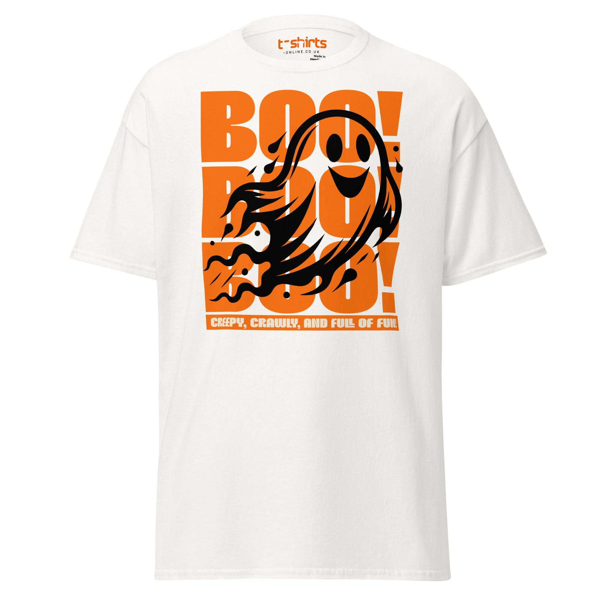 BOO! Ghost Halloween T-Shirt - White - T-Shirts Online