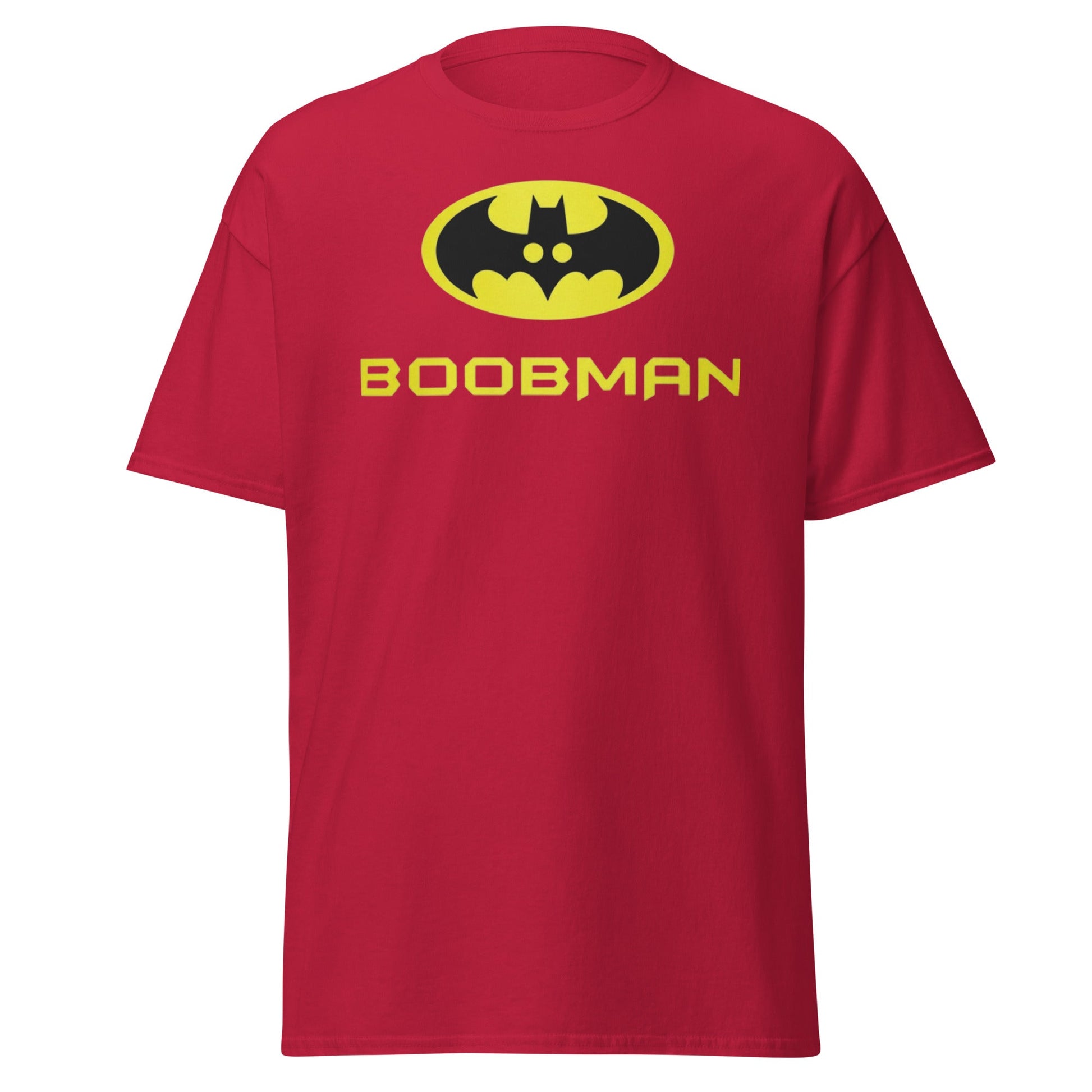 Boobman T-Shirt - Funny Batman Parody Tee - Cardinal - T-Shirts Online