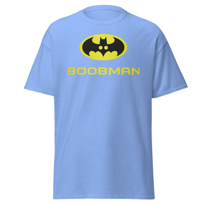 Boobman T-Shirt - Funny Batman Parody Tee - Carolina Blue - T-Shirts Online