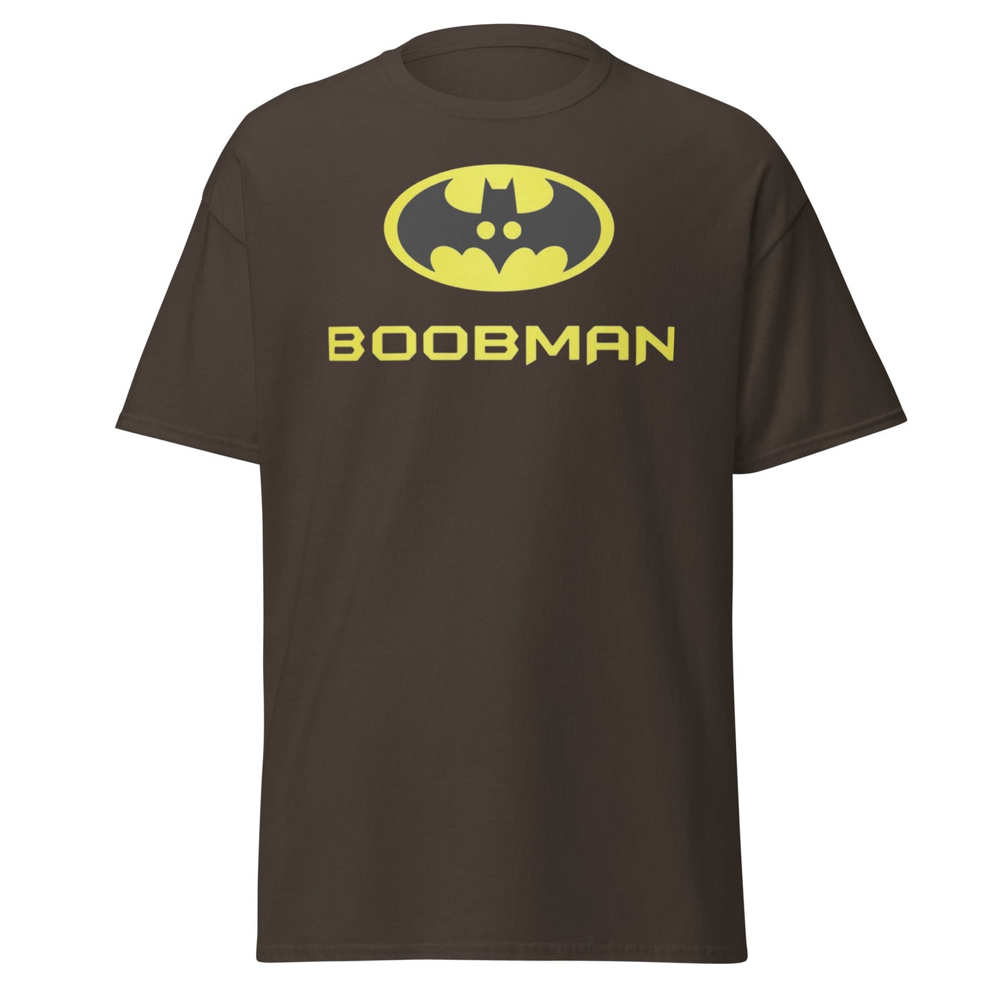 Boobman T-Shirt - Funny Batman Parody Tee - Dark Chocolate - T-Shirts Online