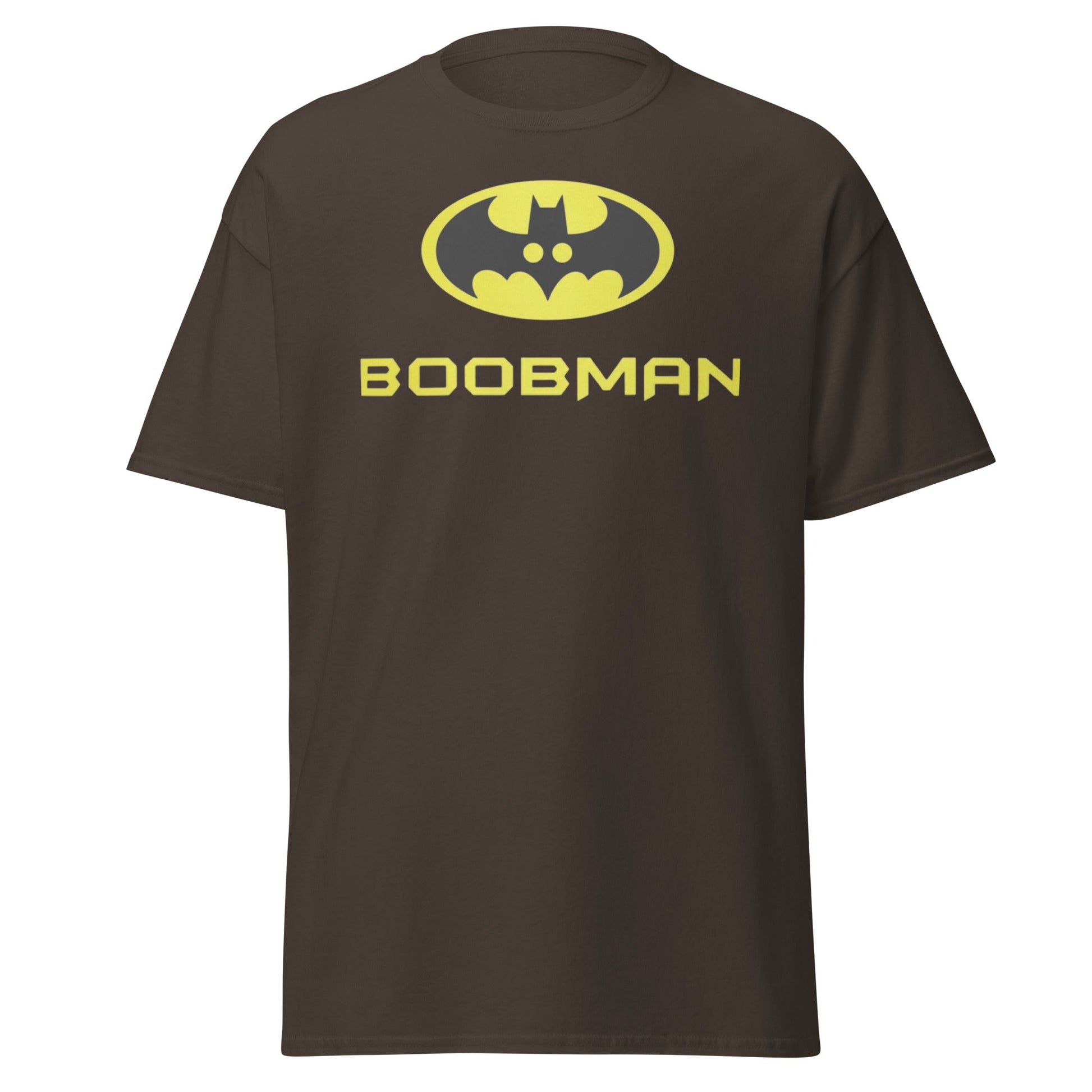 Boobman T-Shirt - Funny Batman Parody Tee - Dark Chocolate - T-Shirts Online