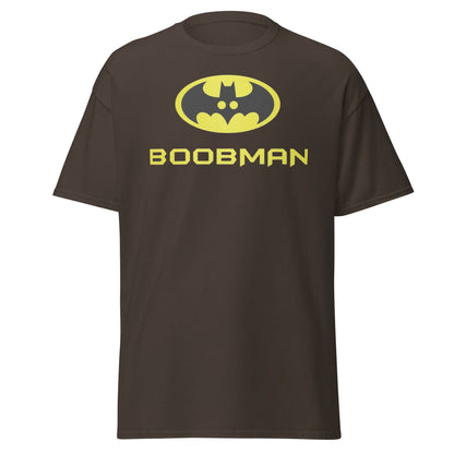 Boobman T-Shirt - Funny Batman Parody Tee - Dark Chocolate - T-Shirts Online