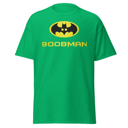 Boobman T-Shirt - Funny Batman Parody Tee - Irish Green - T-Shirts Online