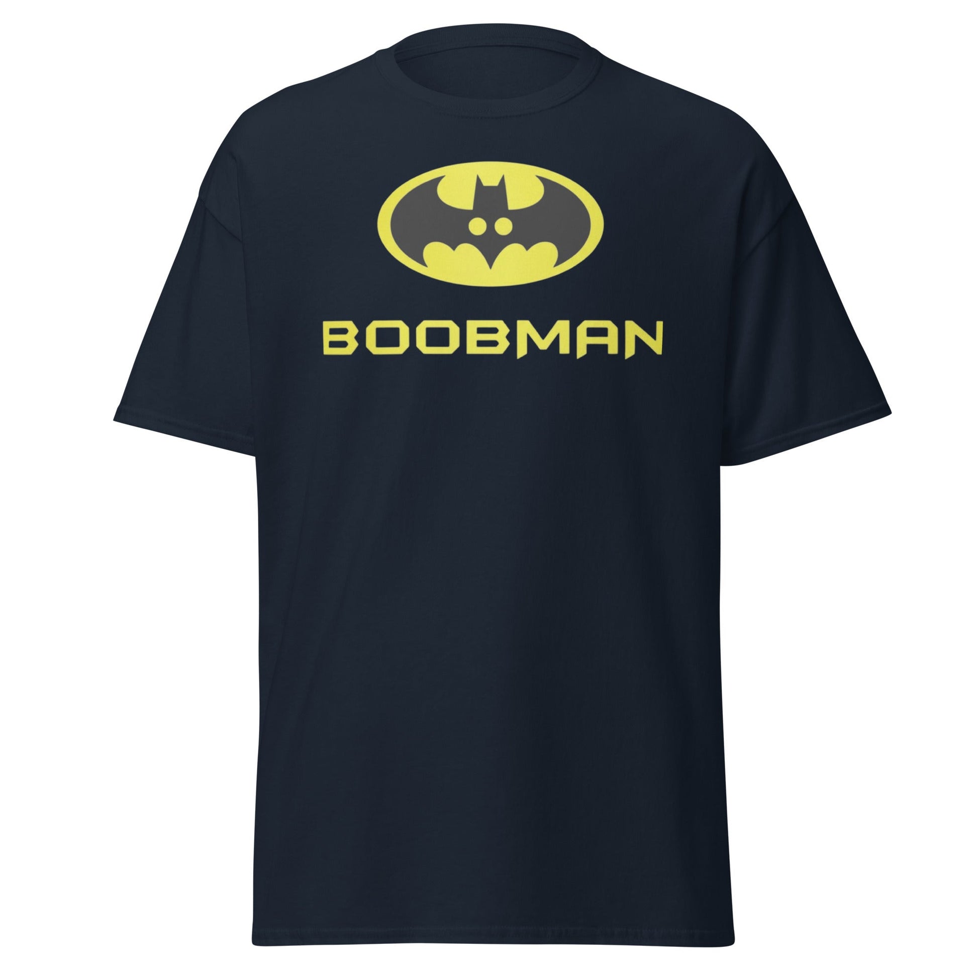Boobman T-Shirt - Funny Batman Parody Tee - Navy - T-Shirts Online