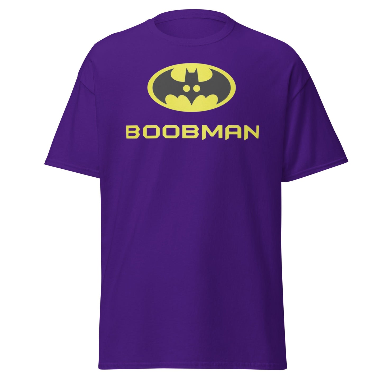 Boobman T-Shirt - Funny Batman Parody Tee - Purple - T-Shirts Online