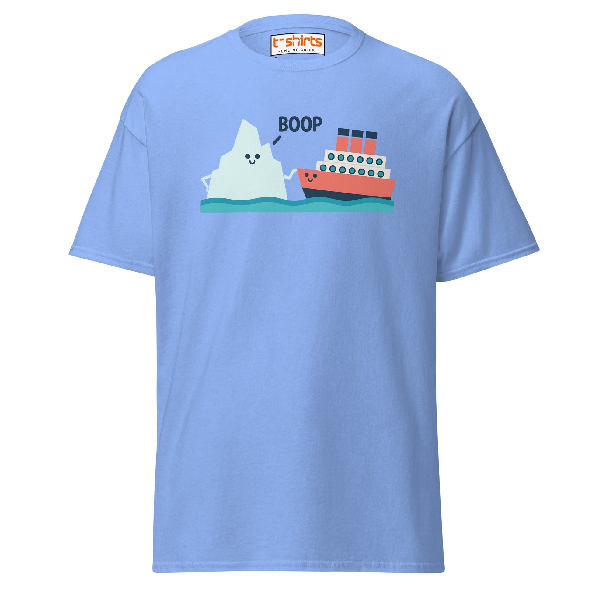 Boop Iceberg & Ship T-Shirt – Cute Nautical Tee - Carolina Blue - T-Shirts Online