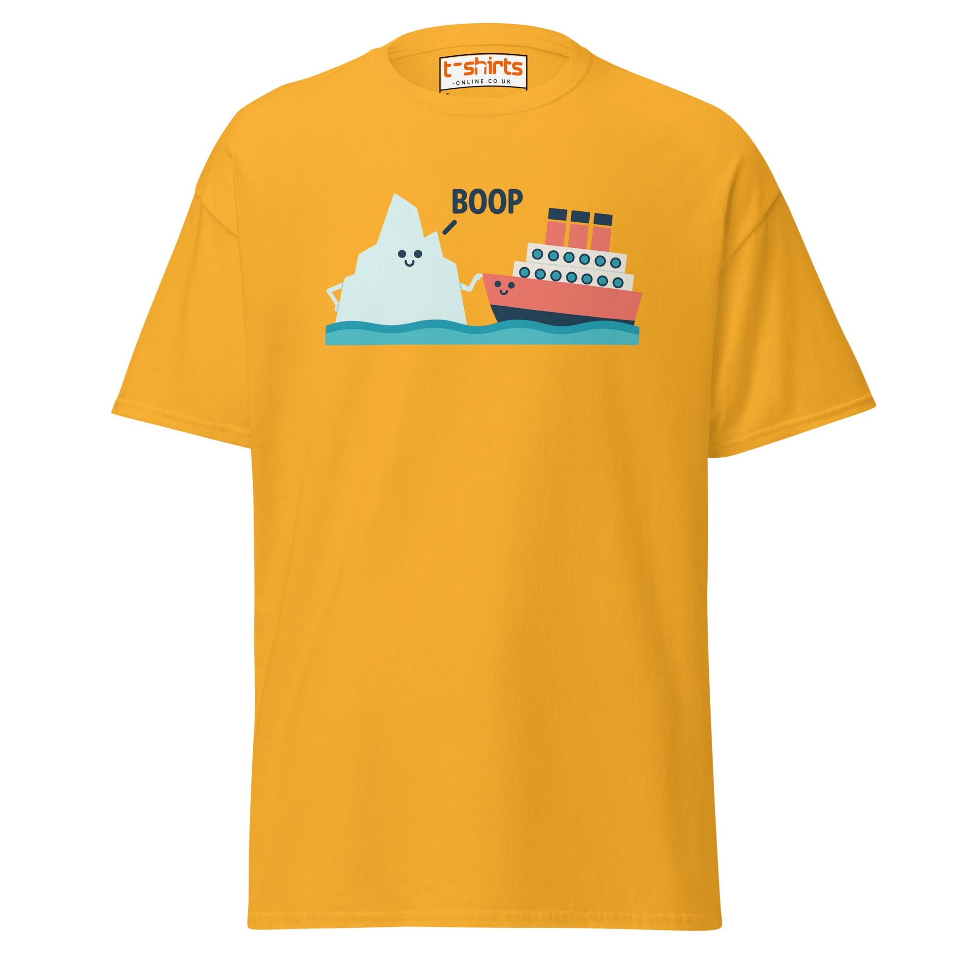 Boop Iceberg & Ship T-Shirt – Cute Nautical Tee - Gold - T-Shirts Online