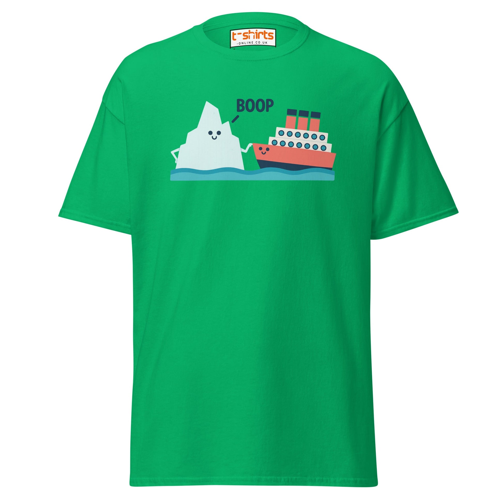 Boop Iceberg & Ship T-Shirt – Cute Nautical Tee - Irish Green - T-Shirts Online