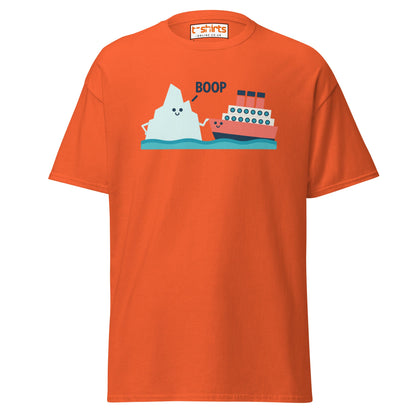 Boop Iceberg & Ship T-Shirt – Cute Nautical Tee - Orange - T-Shirts Online