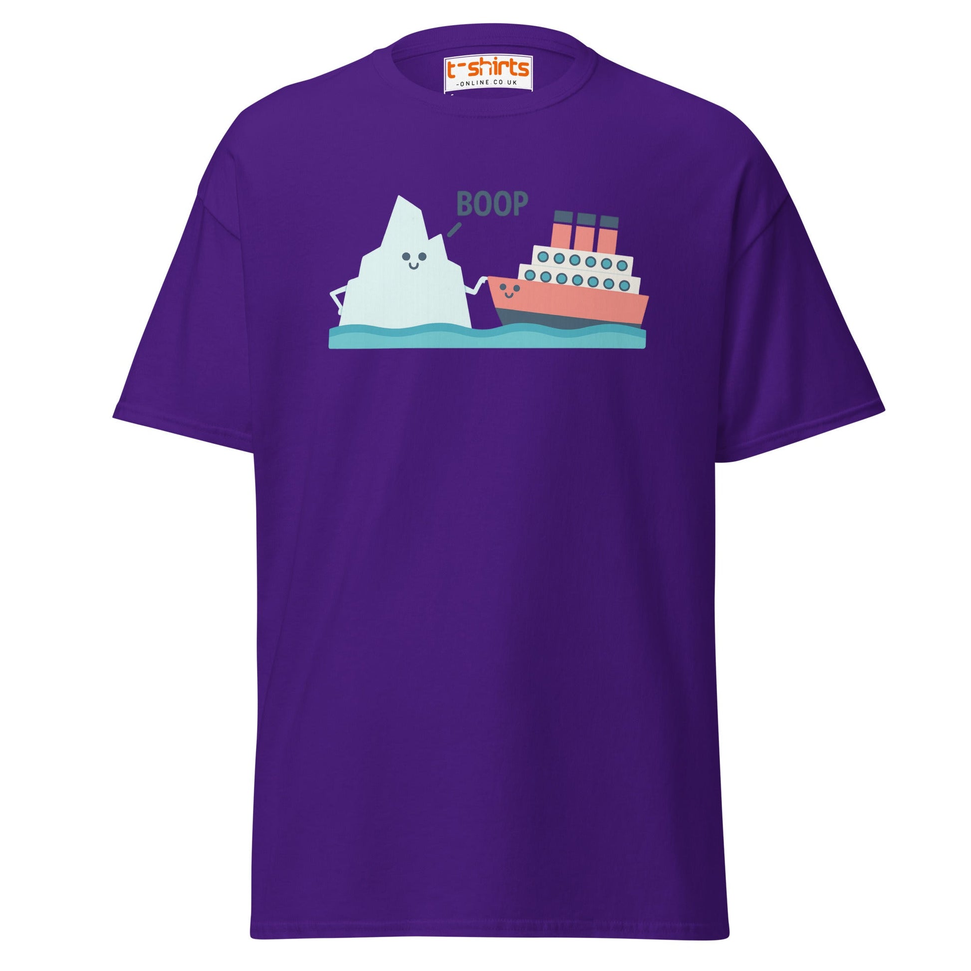 Boop Iceberg & Ship T-Shirt – Cute Nautical Tee - Purple - T-Shirts Online
