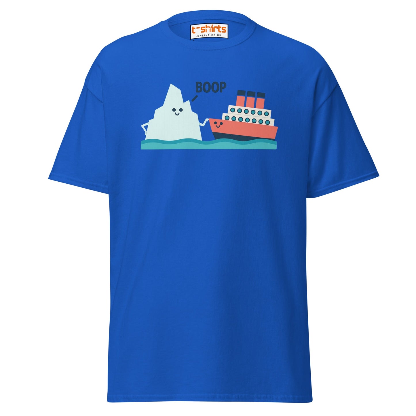 Boop Iceberg & Ship T-Shirt – Cute Nautical Tee - Royal - T-Shirts Online