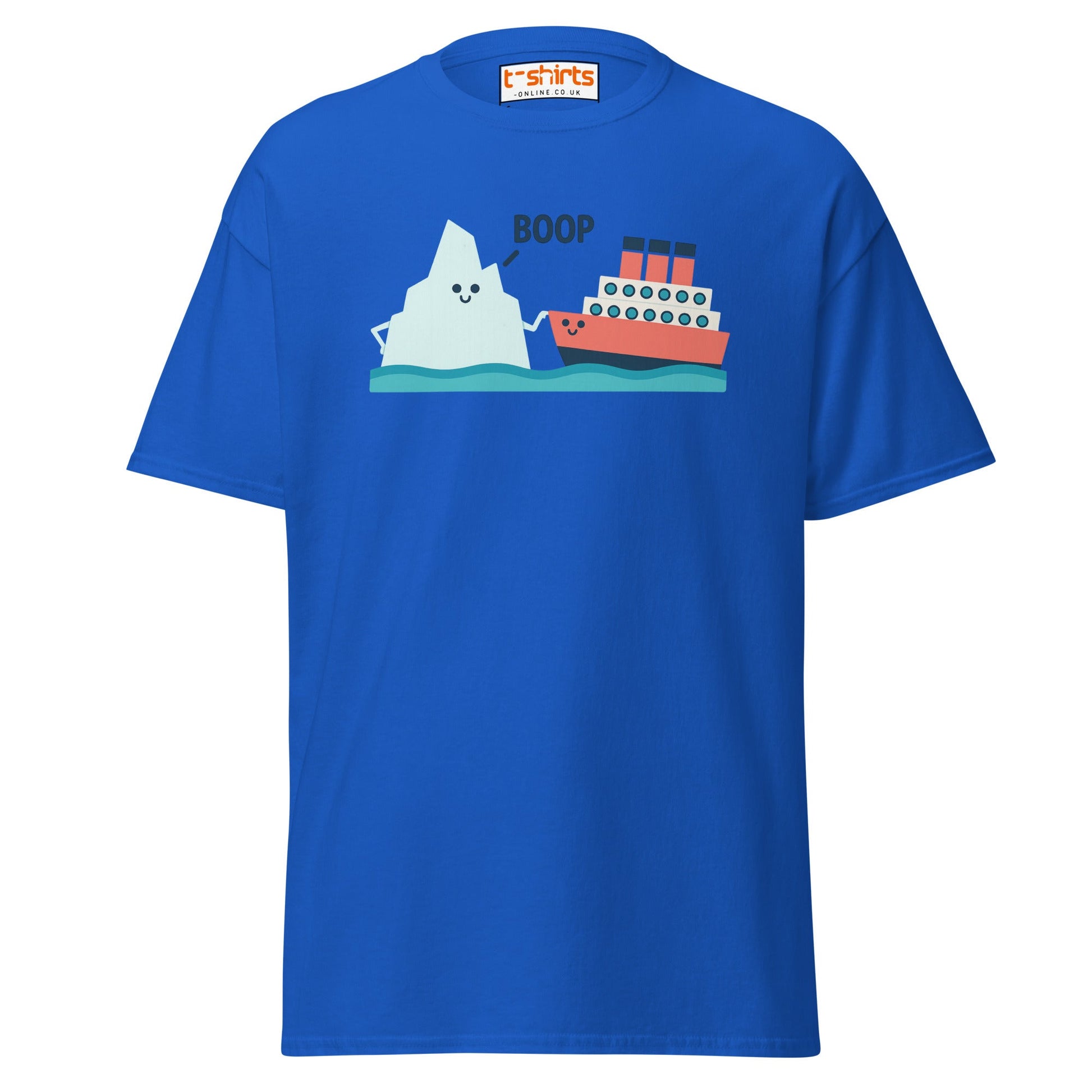 Boop Iceberg & Ship T-Shirt – Cute Nautical Tee - Royal - T-Shirts Online