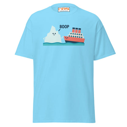 Boop Iceberg & Ship T-Shirt – Cute Nautical Tee - Sky - T-Shirts Online