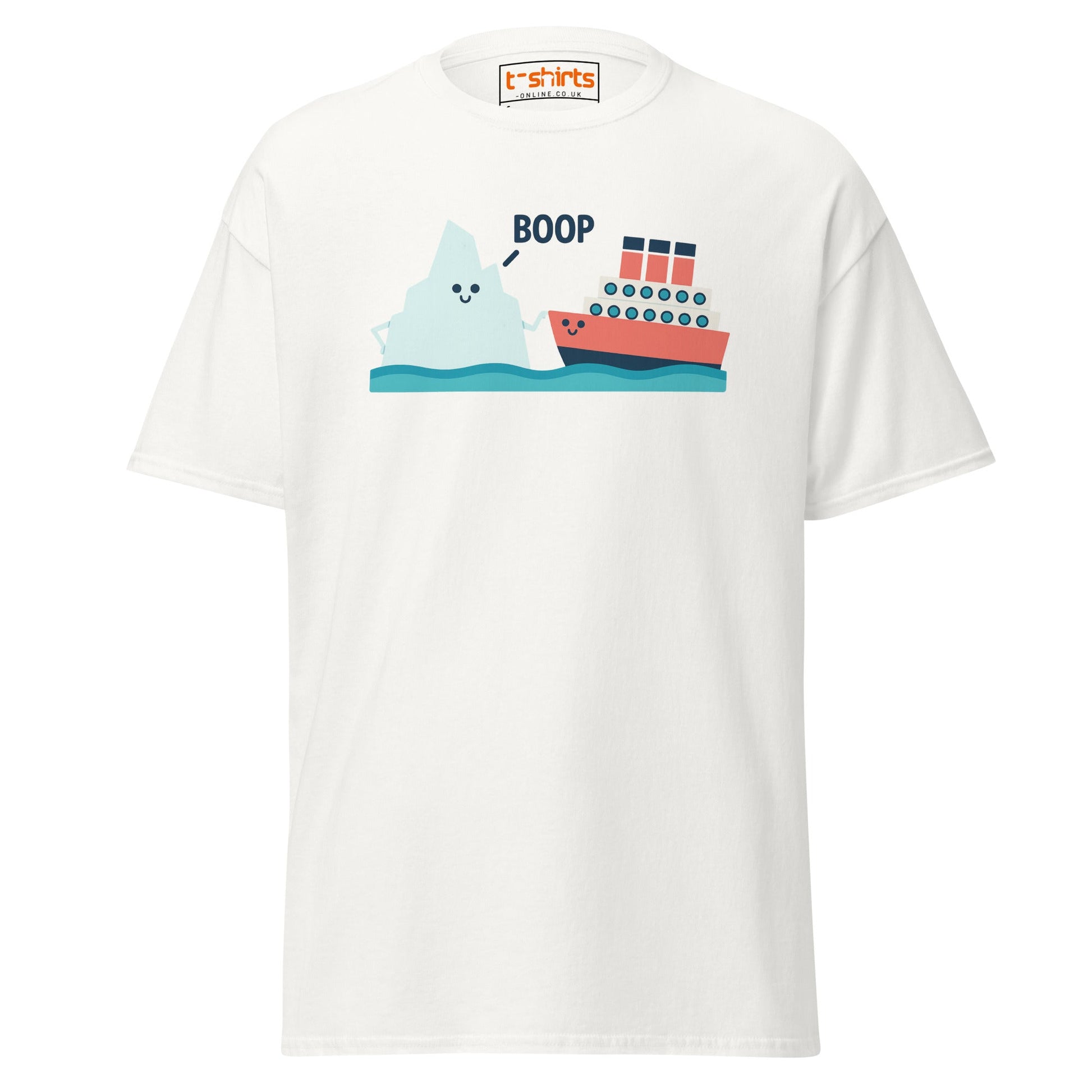 Boop Iceberg & Ship T-Shirt – Cute Nautical Tee - White - T-Shirts Online