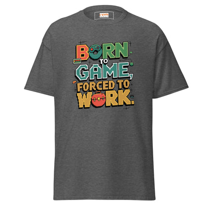 Born to Game | Retro T-Shirt - Dark Heather - T-Shirts Online