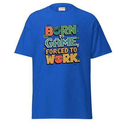 Born to Game | Retro T-Shirt - Royal - T-Shirts Online