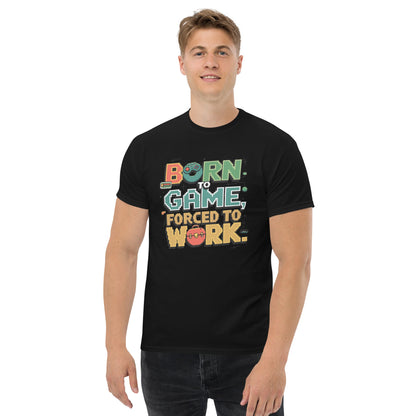 Born to Game | Retro T-Shirt - Black - T-Shirts Online