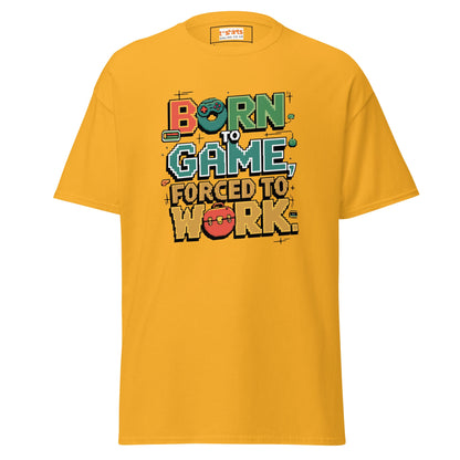 Born to Game | Retro T-Shirt - Gold - T-Shirts Online