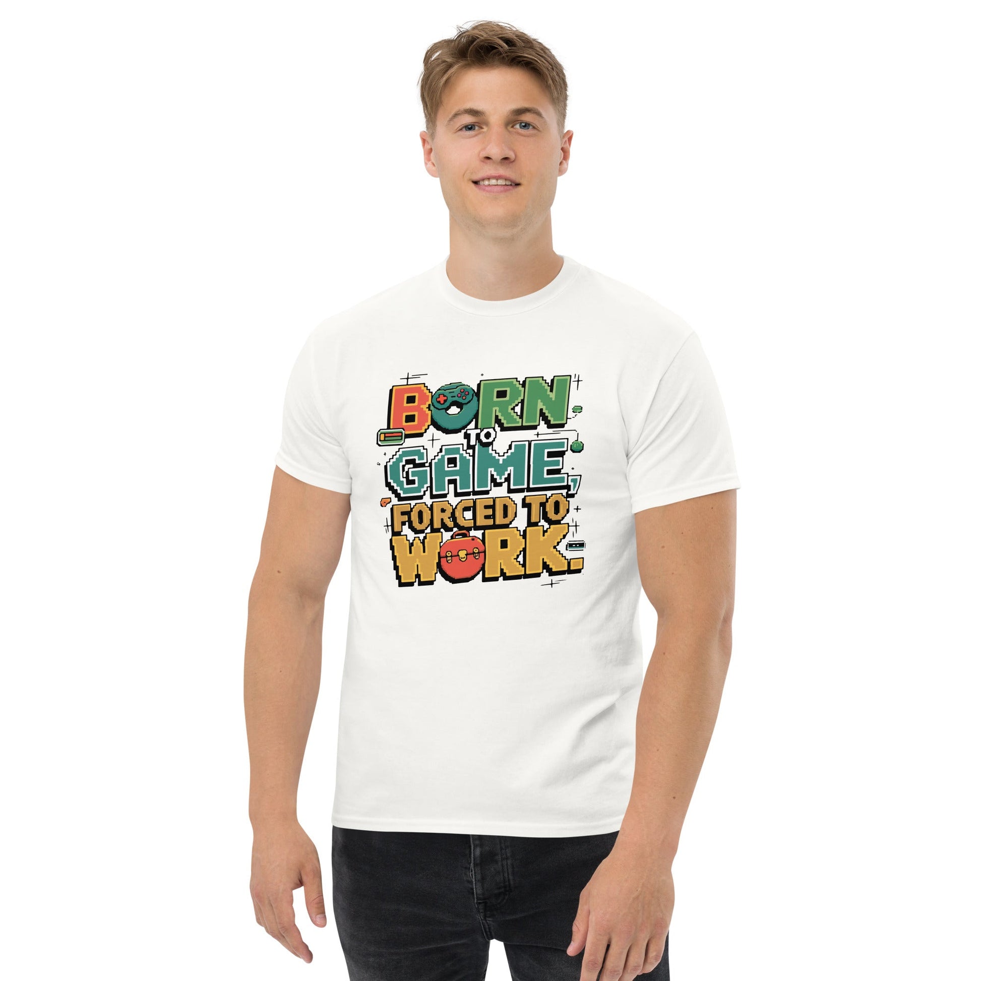 Born to Game | Retro T-Shirt - Black - T-Shirts Online