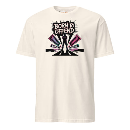 Born to Offend T-Shirt | Adult Humour Tee - Natural - T-Shirts Online