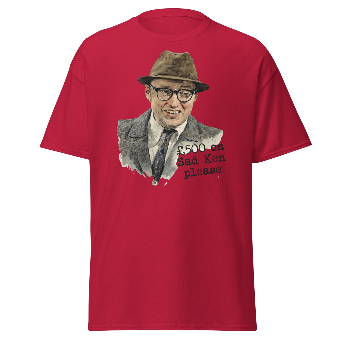 Bottom TV Show Sad Ken T-Shirt | Eddie Hitler Fan Merch - Cardinal - T-Shirts Online