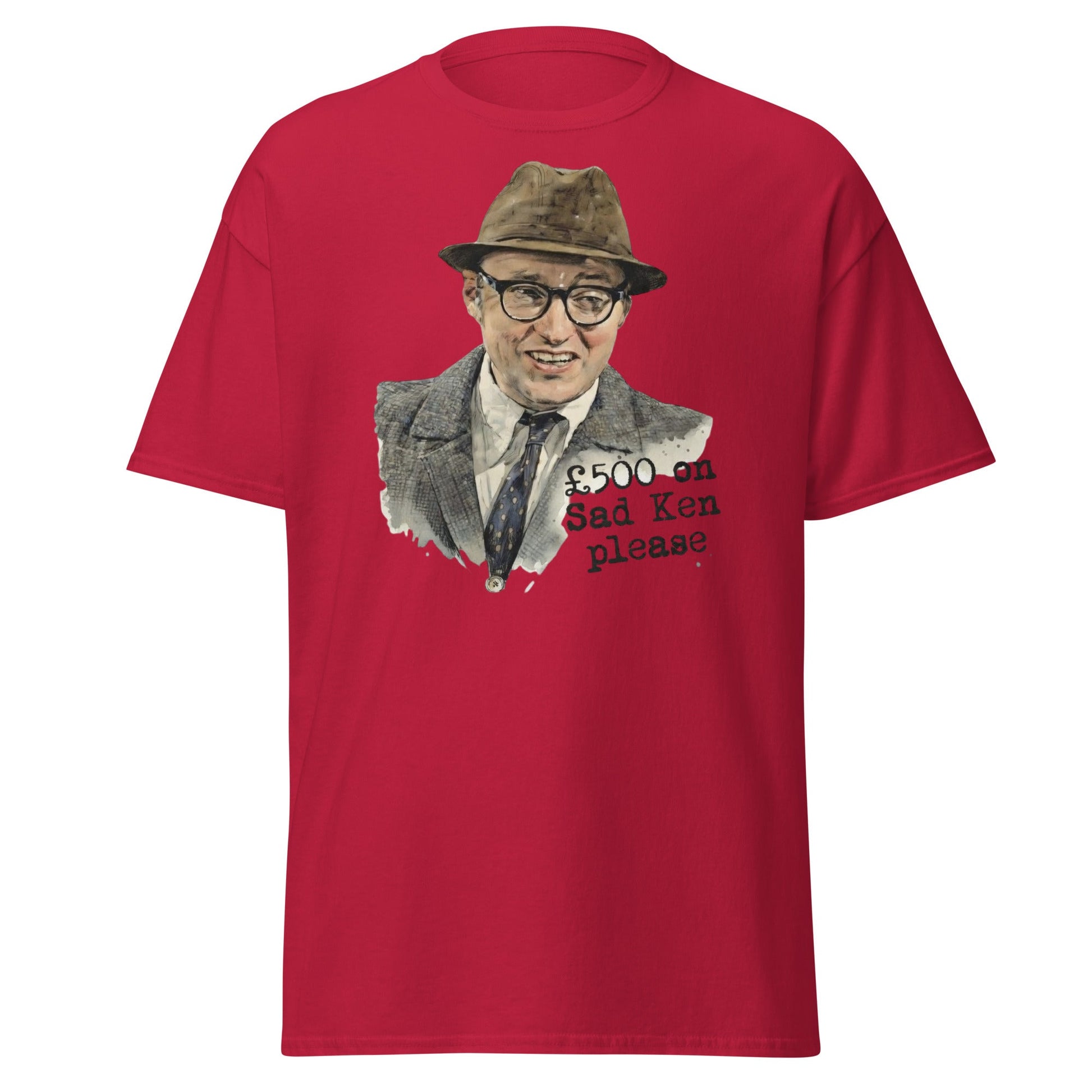 Bottom TV Show Sad Ken T-Shirt | Eddie Hitler Fan Merch - Cardinal - T-Shirts Online